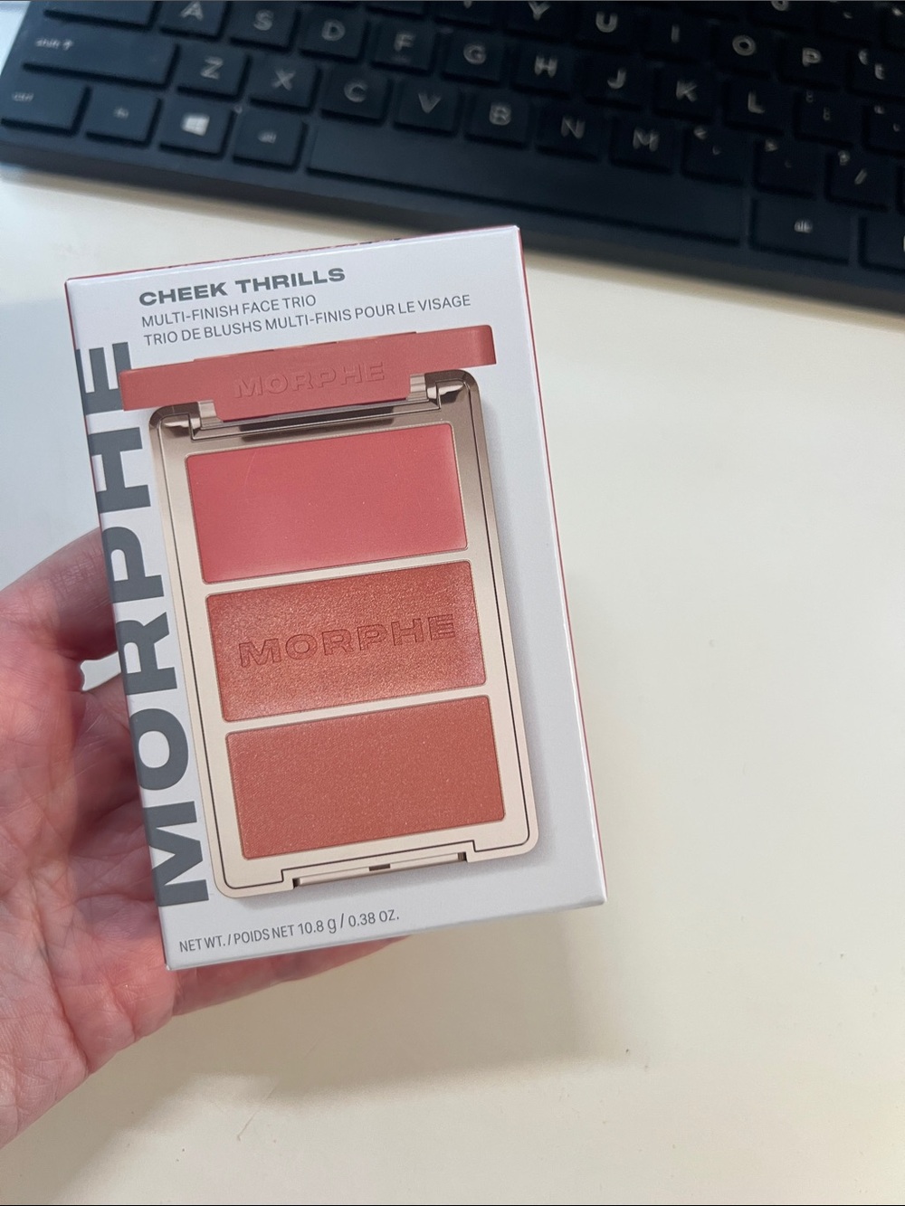 Morphe Cheek Thrills Trio — Coral, Peach & Rose Blush Palette